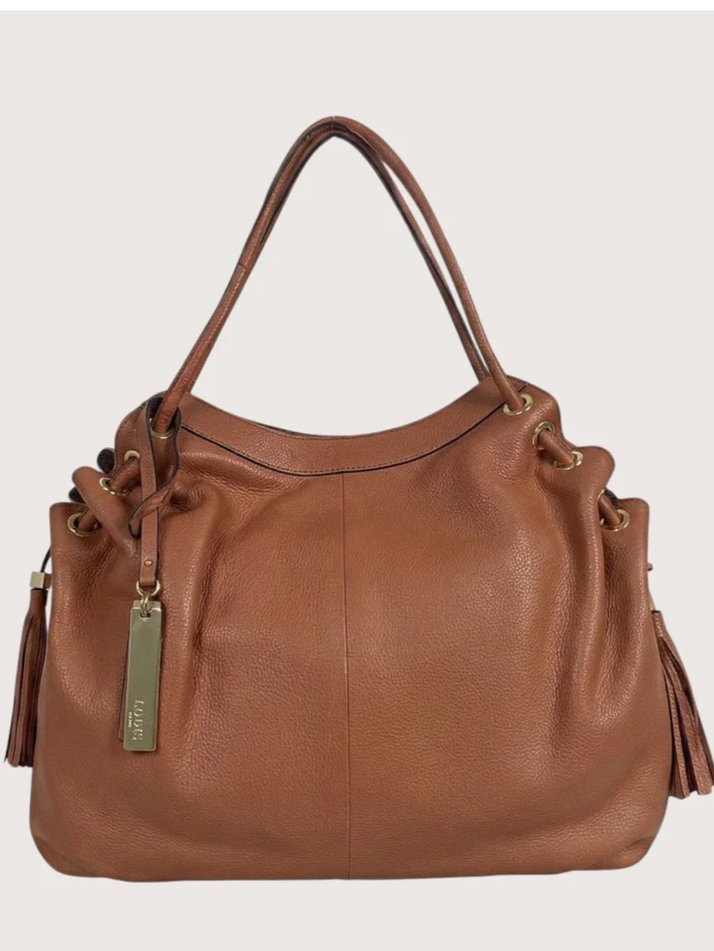 Lodis Zaria Hobo Pebbled Leather Shoulder Bag - Picture 14 of 14